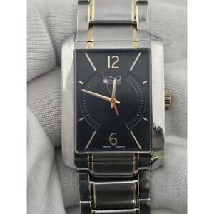 Rare Swiss ESQ Movado Synthesis Men’s Quartz Watch New Battery Tested Runs VTG